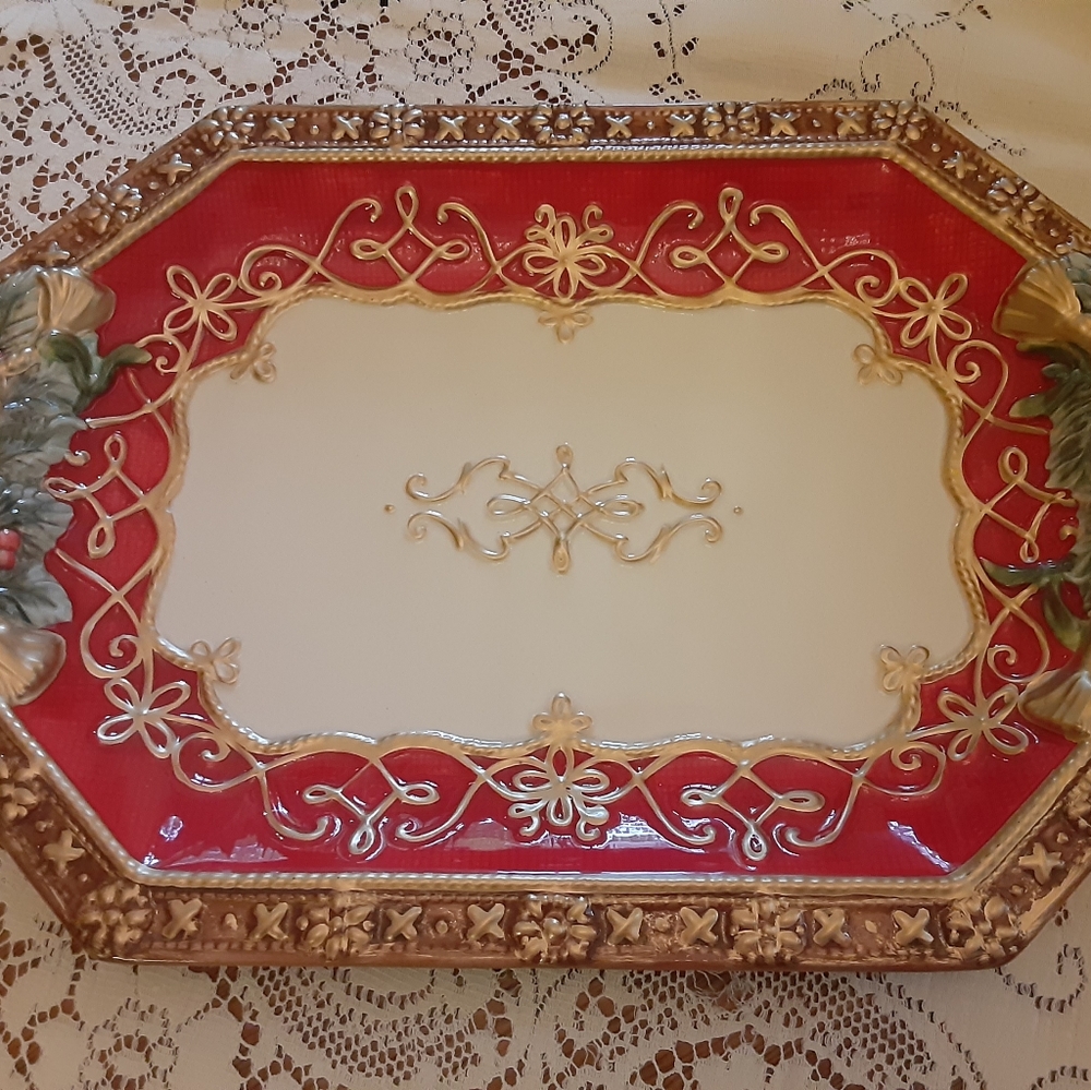 Fitz and Floyd Yuletide Serving Platter